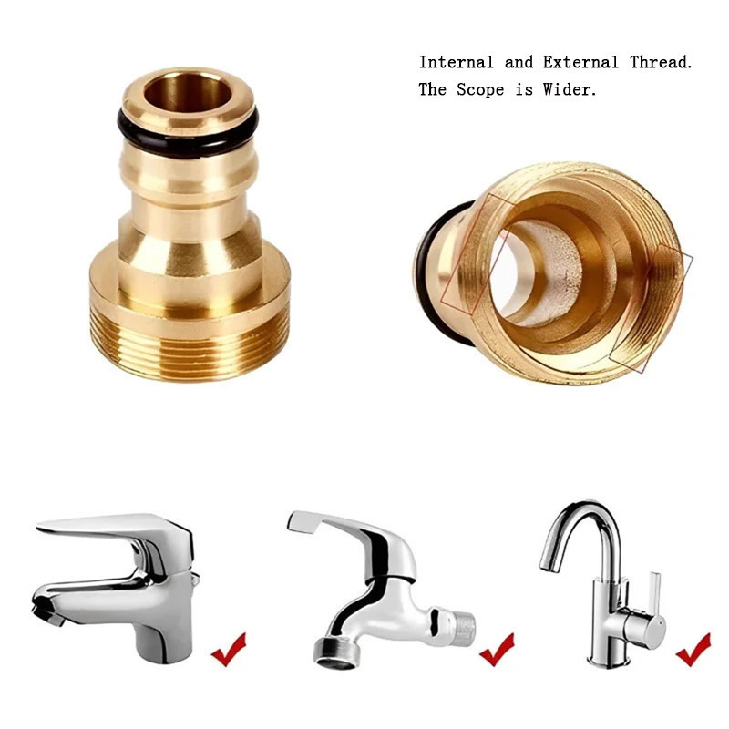 Universal Tap อะแดปเตอร์ห้องครัวก๊อกน้ําทองเหลืองแตะเชื่อมต่อผสมท่อ Adaptor อ่างล้างหน้า Fitting สวนรดน้ําสวนเครื่องมือ