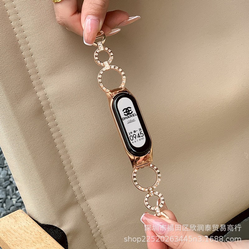 สายรัดข้อมือโลหะ แบบเปลี่ยน สําหรับ Xiaomi Bracelet 6 Xiaomi 3 4 5
