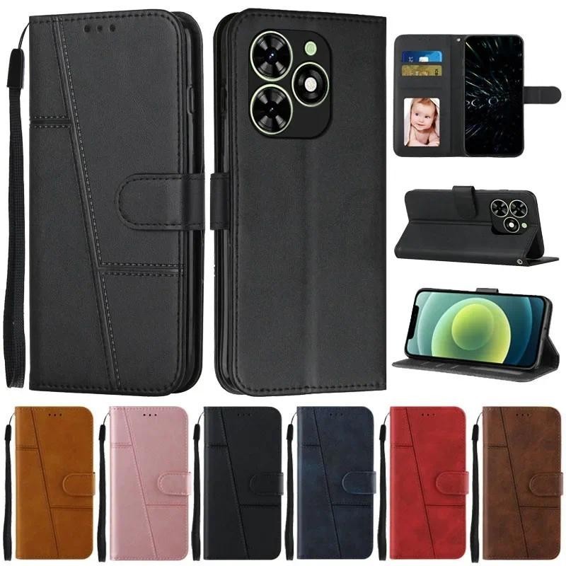 เคสโทรศัพท์มือถือหนัง ฝาพับ พร้อมช่องใส่บัตร สําหรับ TECNO SPARK Go 2024 TECNO SPARK Go 2024 SPARK G