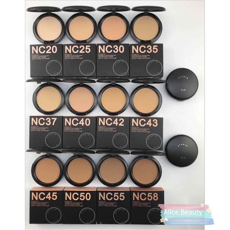 [สต๊อกพร้อม] แป้งแต่งหน้าใหม่พร้อมพัฟสําหรับ Mac Face In Studio Fix Plus Base 15g Nc Series คอนซีลเลอร์ Whitener Soft Oily Control