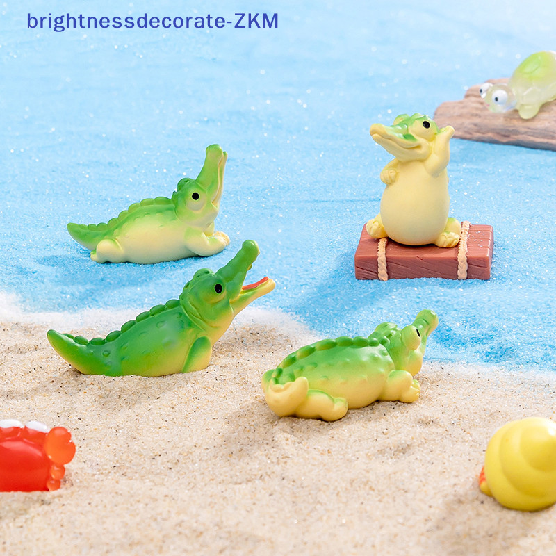 [Brightdecorate] โมเดลตุ๊กตาจระเข้น่ารัก ขนาดเล็ก สําหรับตกแต่งบ้าน สวน [TH]