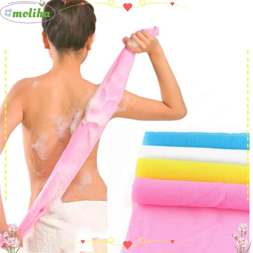 Moliha ที่ขัดหลัง อาบน้ํา สปา ทําความสะอาด แถบยาว เครื่องมือขัดหลัง ผ้าขนหนูอาบน้ํา ไนล่อน คุณภาพสูง