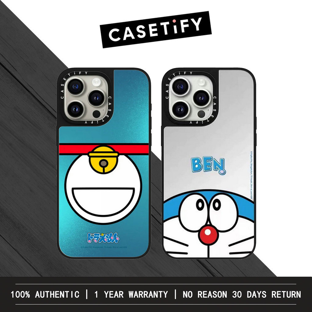 Casetify x เคสโทรศัพท์มือถือ แบบกระจก ลายโดราเอมอน สําหรับ iPhone 15 Pro Max 14 Pro Max 13 Pro Max 12 Pro Max 11|ของแท้