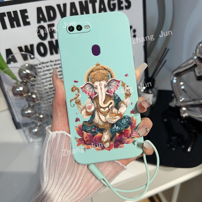 GOOD เหมาะสำหรับ oppo a5s oppo a12 oppo A7 oppo f9 กรณีโทรศัพท์ TPU เหลวรูปช้างที่กำหนดเอง