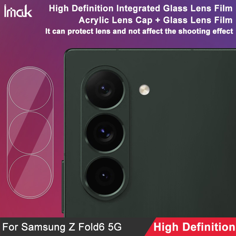 [ ฟิล์มเลนส์ + หมวก ] iMak Samsung Galaxy Z Fold6 5G ฟิล์มเลนส์กล้อง Galaxy Z Fold 6 HD กระจกนิรภัยป