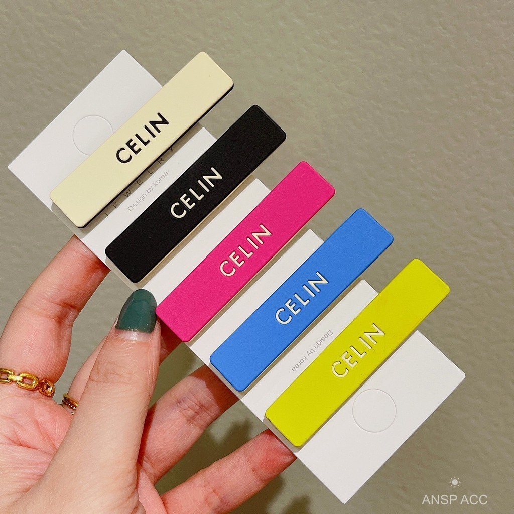 กิ๊บติดผม ลายตัวอักษรภาษาอังกฤษ สีพื้น แฟชั่นเกาหลี สําหรับผู้หญิง