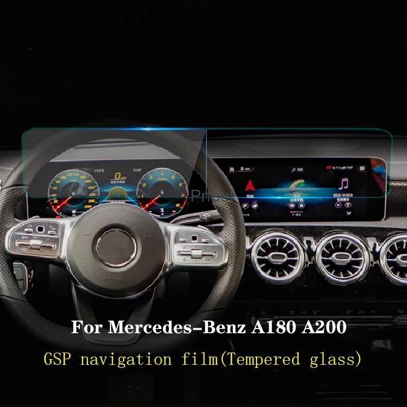Hys สําหรับ Mercedes Benz A-Class W177 A180 A200 2019 2020 รถ GPS นําทางฟิล์มหน้าจอ LCD กระจกนิรภัยป้องกันฟิล์ม Anti-scratc