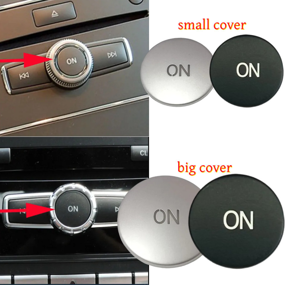 สติกเกอร์ติดปุ่มปรับเสียงคอนโซลกลางรถยนต์ ABS สําหรับ Mercedes Benz A B C E ML CLS GLK class W204 W212 X204