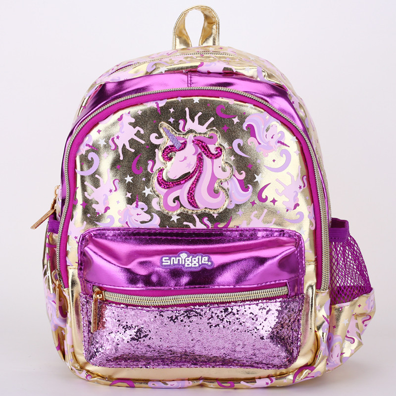 ออสเตรเลีย smiggle Kindergarten Schoolbag Golden Unicorn mini Children Ultra-Light Backpack Small Backpack