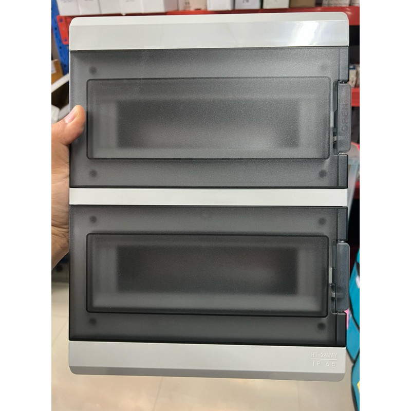 สินค้ามาแรง ตู้ไฟกันน้ำกันฝุ่น combiner box HT-24 รุ่น24ช่อง (ฝาเปิดข้าง) พร้อมจัดส่งในไทย