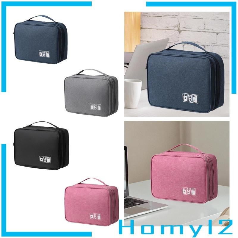 [HOMYL2 ] Power Bank Hard Case Holder, Zipper Universal Headphone Storage Bag, Electronic Organizer Bag for Office