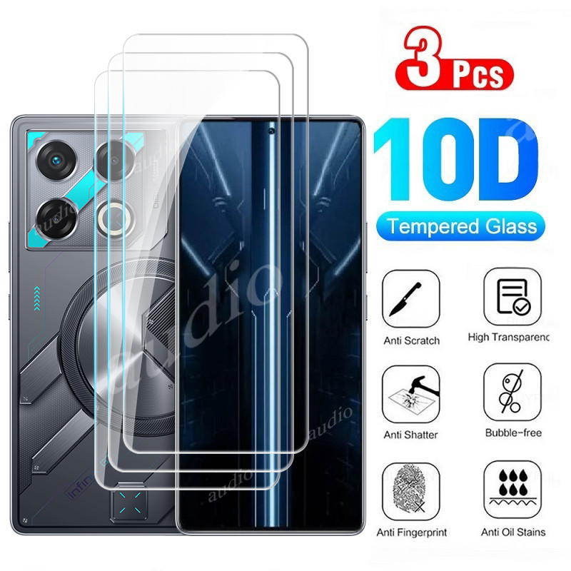 3 ชิ้นกระจกนิรภัยป้องกันหน้าจอสําหรับ Infinix GT 20 Pro 5G 2024 โปร่งใสใสป้องกัน Slim ฟิล์มสําหรับ I
