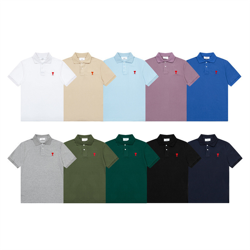 Street แฟชั่นผู้ชายและผู้หญิง POLO เสื้อปักเสื้อยืดแขนสั้น Casual Top Unisex