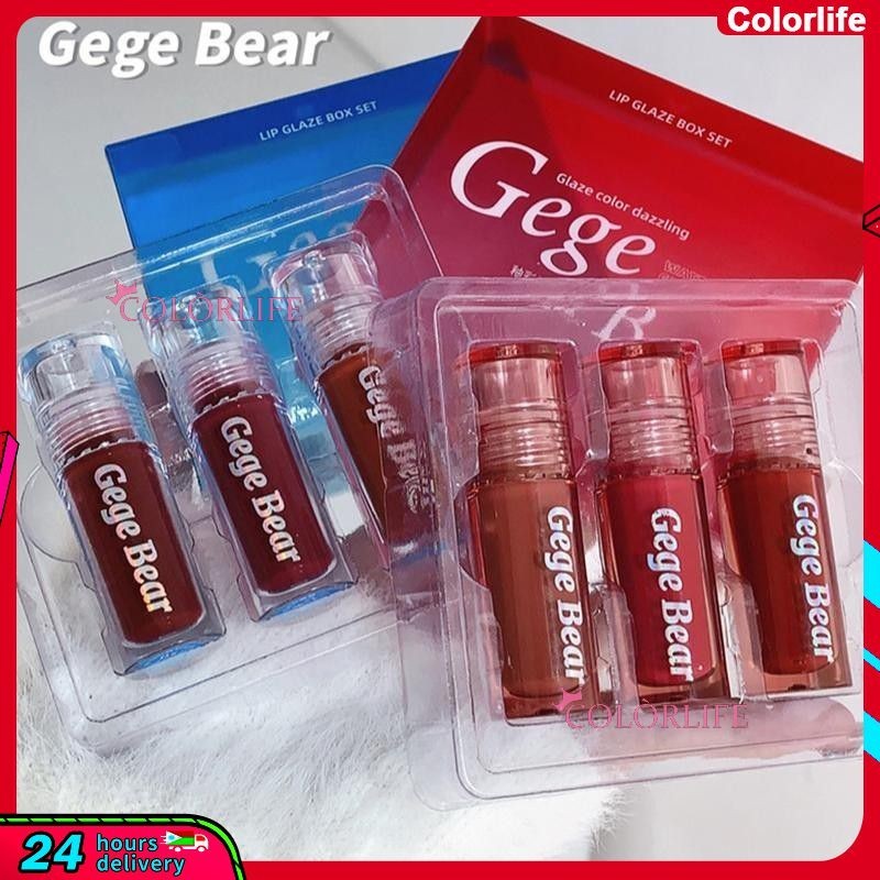 Gege bear ลิปสติก ลิปกลอส เพิ่มความชุ่มชื้น ไม่เหนียวติด หลากสี
