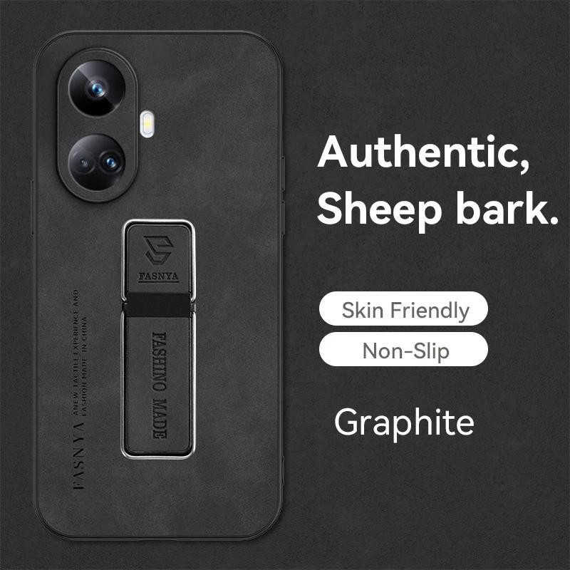 สําหรับrealme 10 Pro PlusกรณีกันกระแทกPUหนังป้องกันปกหลังสําหรับRMX3687 RMX3686 โทรศัพท์ปลอกยึดผู้ถือ