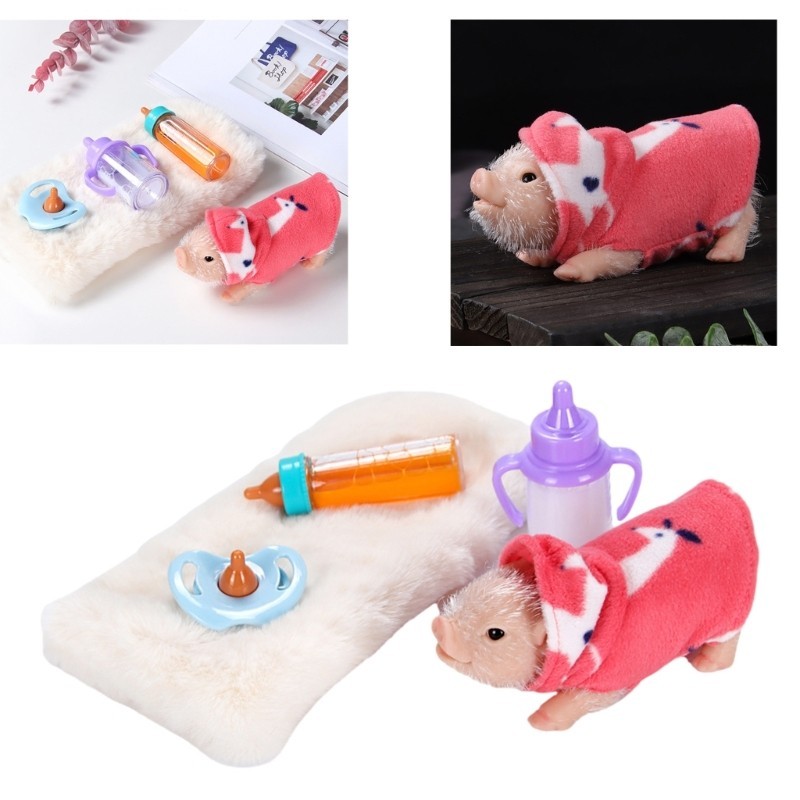 WIT Reborns Piglet Animal Model ของเล่นเด็ก Collectable Life Like Doll Pet Raise Animal