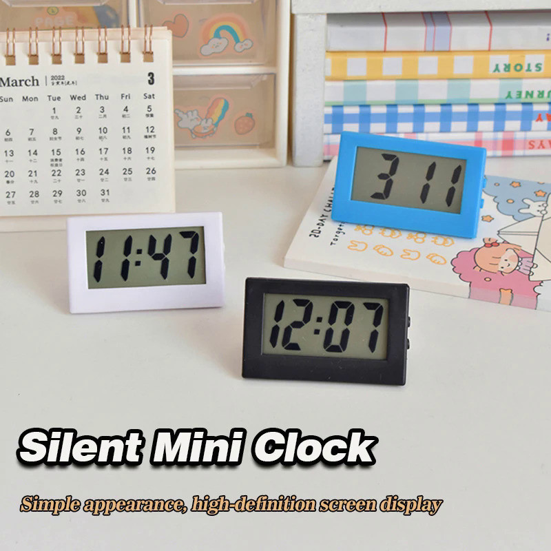 Mini Triangle Clock Desktop Ornament Easy Use Portable Digital Table Clock Electronic Digital Clock 