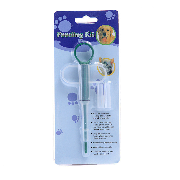 Feeding Kit ที่ป้อนยาเม็ด -ยาน้ำ/อาหารเหลวหัวคู่เปลี่ยนได้ สำหรับสัตว์เลี้ยง  /1 ชิ้น