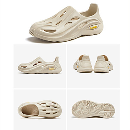 CROCS อูฐกีฬาฤดูร้อนกลวงรองเท้าแตะผู้ชายพื้นนิ่มแฟชั่นรองเท้าแตะชายหาดกันลื่นระบายอากาศกลางแจ้งจระเข้