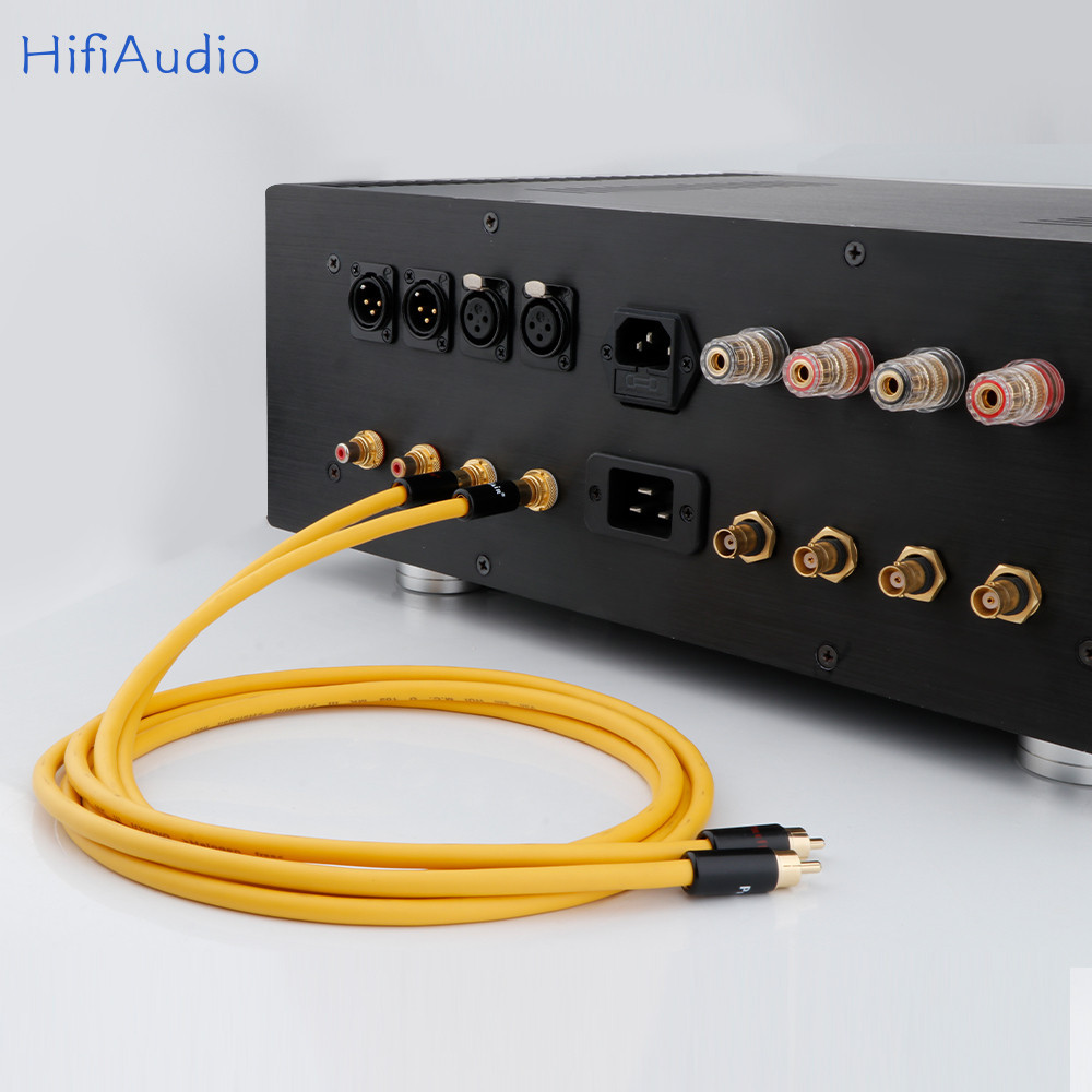 คู ่ Van Den Hul RCA Audio Cable Audio Video ขยายสายเดี ่ ยว VDH RCA Interconnect Cable Gold Plated RCA jack