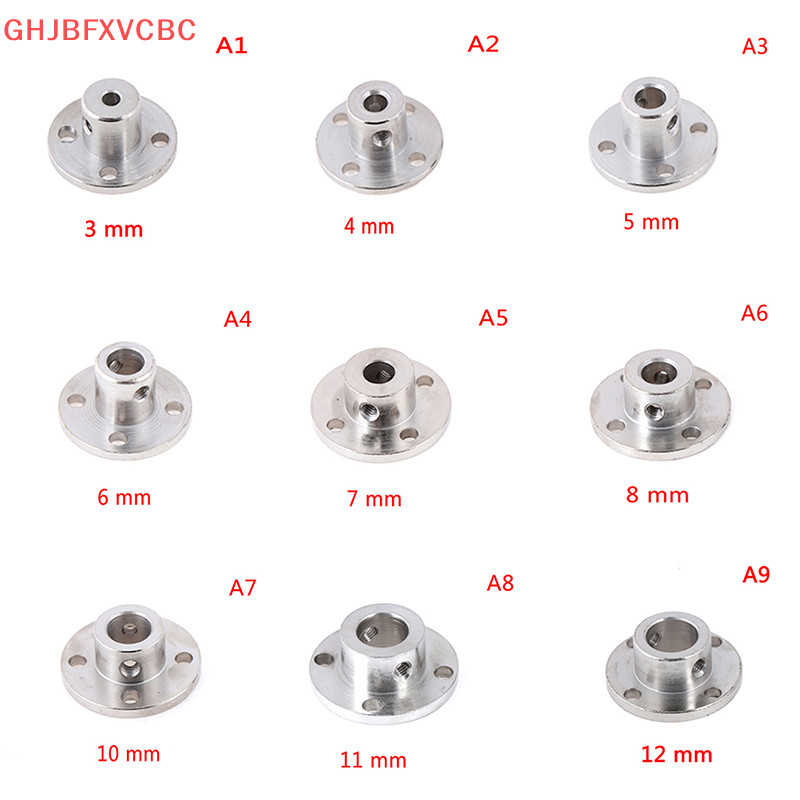 Zhechuiaa.th 3/4/5/6/7/8/10/11/12mm rigid flange coupling motor guide shaft coupler สีเงินใหม ่