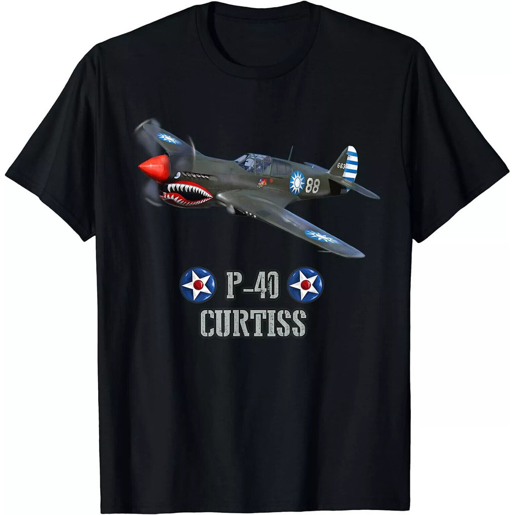 เสื้อยืด World War 2 Aircraft P40 War Hawk