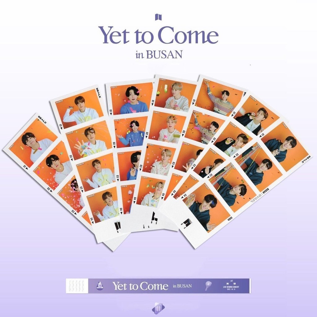 สไตล ์ คนดัง BTS YetToCome ใน BUSAN MINI Bookmark Photo Card โปสเตอร ์ บุ ๊ คมาร ์ ค Photo Card Idol Merchandise
