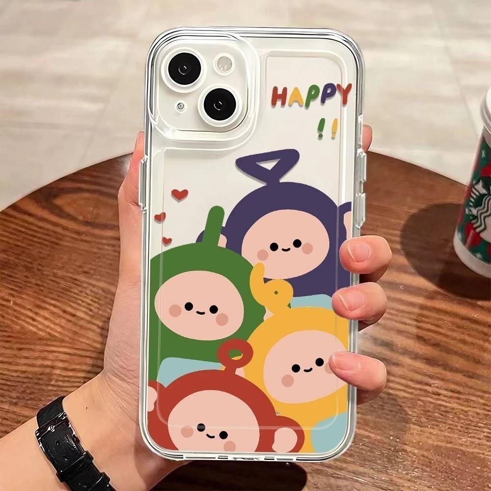 เคสสกรีนลายเทเลทับบี้ TPUนิ่ม บิดงอได้ กันกระแทก สำหรับ 11 13 14PLUS 15PRO MAX XR 12 XSMAX ทุกรุ่น #Teletubbie934