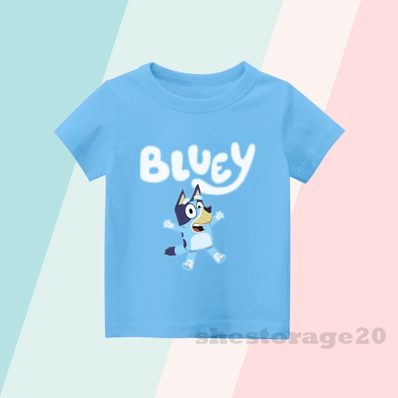 เสื ้ อยืดเด ็ ก Bluey UNISEX เสื ้ อเด ็ ก 100-150
