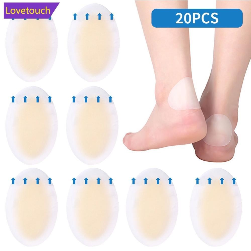 Lovetouch 20pcs Hydrogel Foot Patch Heel สติกเกอร ์ ผู ้ หญิงผู ้ ชาย Anti Slip Heel Cushions Non-Slip Inserts Pads Foot Heel Care Protector E5W6