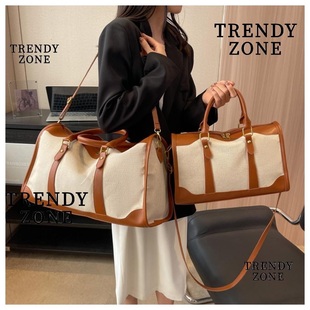 Trendyzone กระเป ๋ าสะพายข ้ าง , กระเป ๋ าออกกําลังกายสําหรับเดินทางความจุขนาดใหญ ่ , กระเป ๋ าเดินทางลําลองแฟชั ่ นแบบพกพา