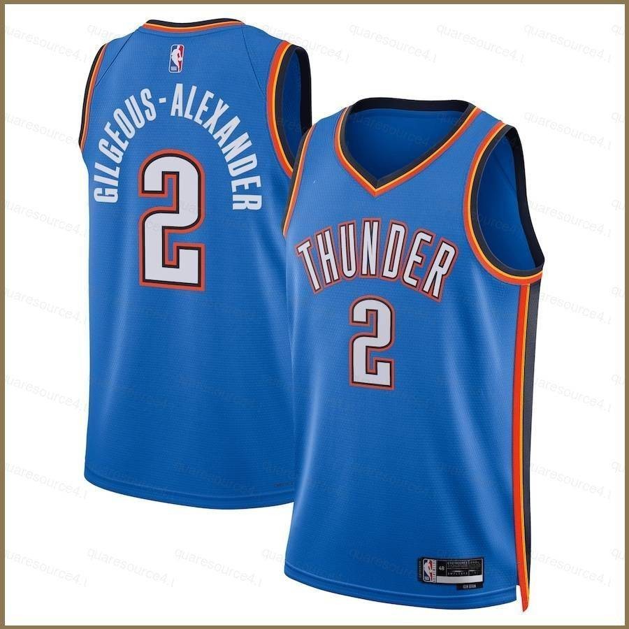 New1 NBA Oklahoma City Thunder Shai Gilgeous-Alexander Jersey Icon Edition เด ็ กผู ้ ใหญ ่ ขนาดบวก