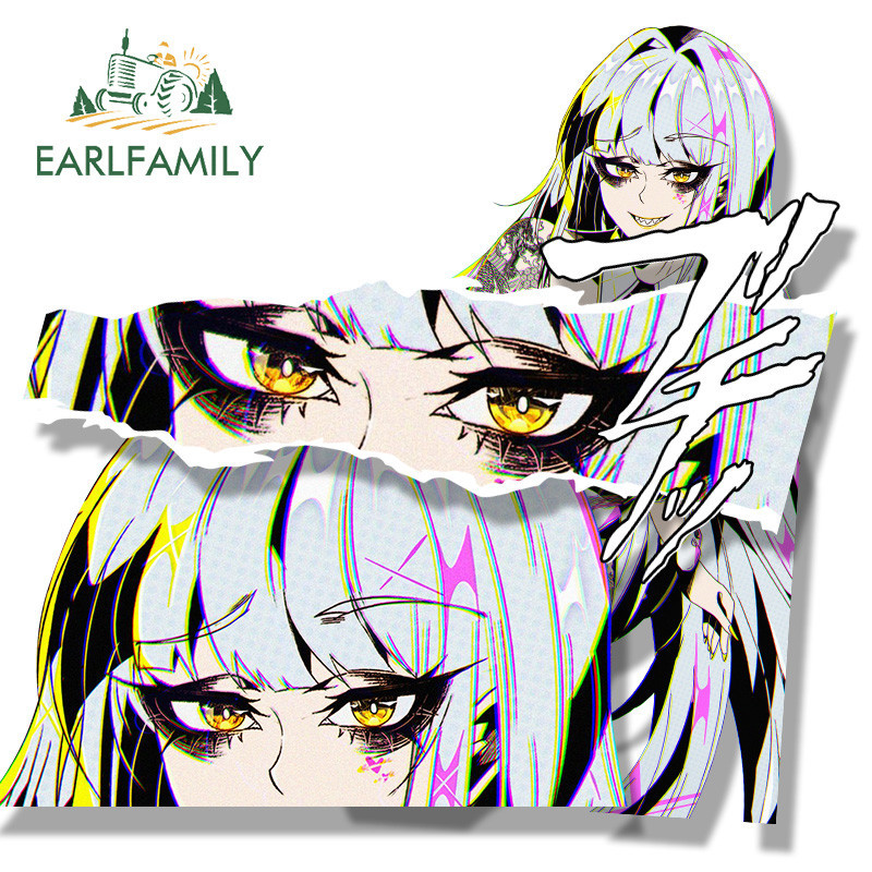 Earlfamily 13 ซม.Bunny Blanc Fanartรถสติกเกอร์Scratch-Proofรถจักรยานยนต์หมวกนิรภัยกระจกไวนิลDecal Graffitiกันน้ําตลกรถประตูProtector