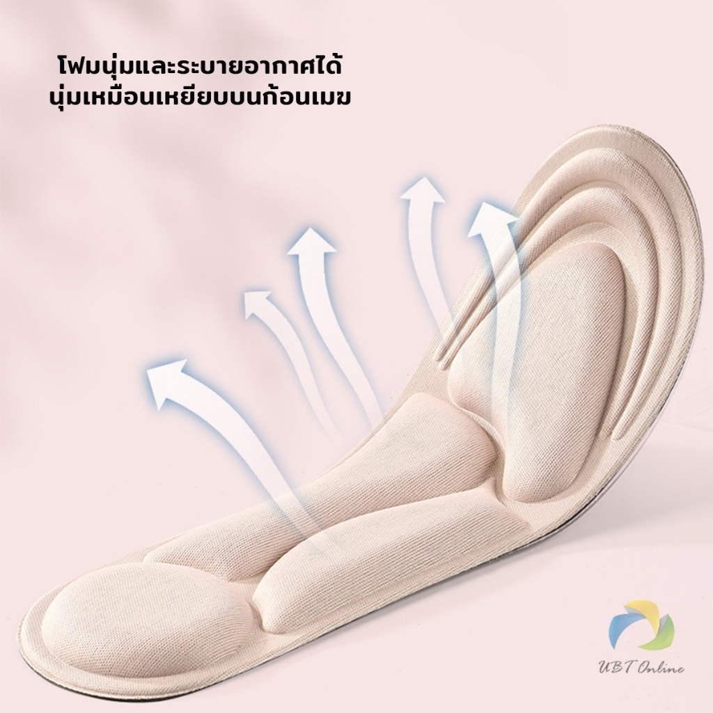 UBT พื้นรองเท้าผู้หญิง แผ่นเสริมรองเท้า เพื่อสุขภาพ ป้องกันการปวดเท้า Women insoles