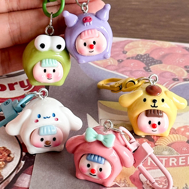 SANRIO พวงกุญแจ จี้การ์ตูนคริสต์มาส ซานริโอ้ คุโรมิ ซินนามอลน่ารัก เหมาะกับของขวัญ สําหรับเด็กผู้หญิง