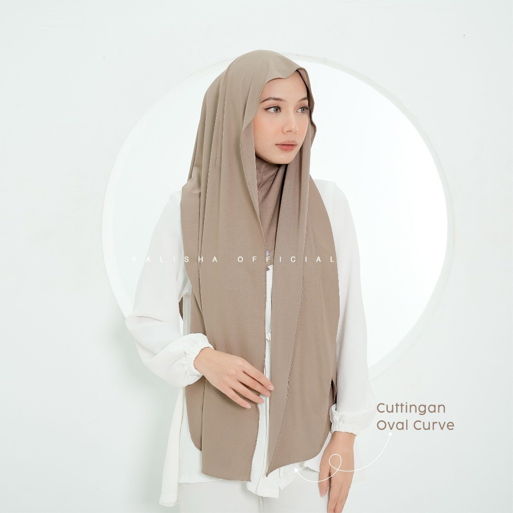 Instant Pashmina Oval Pashmina Veil Pashmina Jersey ภายในครอบคลุมคอ Pashmina Oval Melted