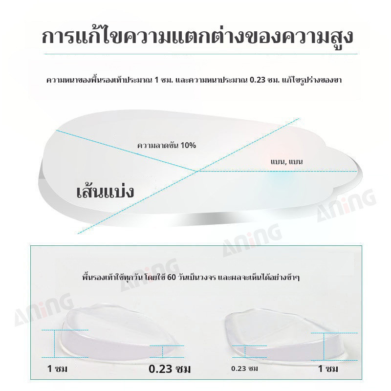 1 คู่เจลแม่เหล็กส้นเท้าแผ่นดูดซับแรงกระแทกสนับสนุนท่าแก้ไขแม่เหล็กบำบัดแผ่น ราคา ถูกที่สุด ดีลบีเคเค แกลเลอรีภาพที่ 3