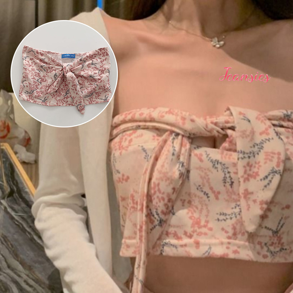 เสื้อเกาะอกผู้หญิง เหมาะในฤดูร้อนมาก เสื้อสำหรับสาวๆดีเทลน่ารัก