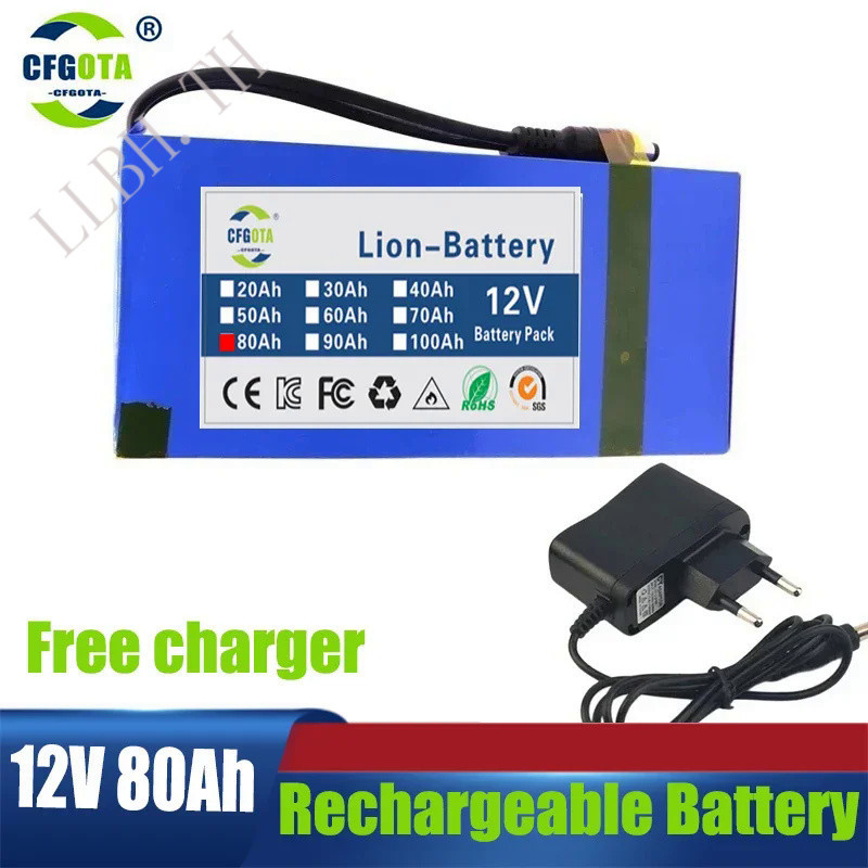 12V DC battery charging protection battery, 80000mAh, polymer lithium battery, super charging batter