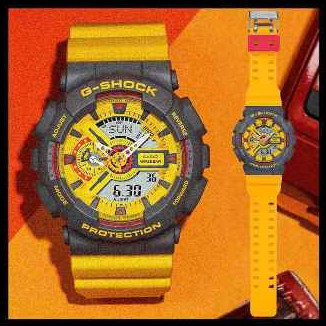 Casi*o G-SHOCK GA-110 สีเหลือง GA-110Y-9AJR นาฬิกาสปอร์ตกันน้ํา v695