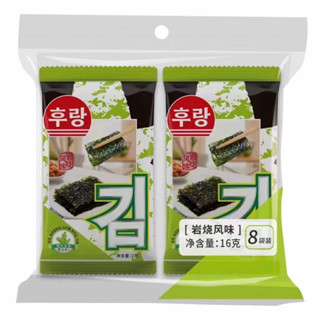 P09 สาหร่าย เกาหลี สาหร่ายทะเล อบกรอบ ปรุงรส 20กรัม แผ่นเล็ก…