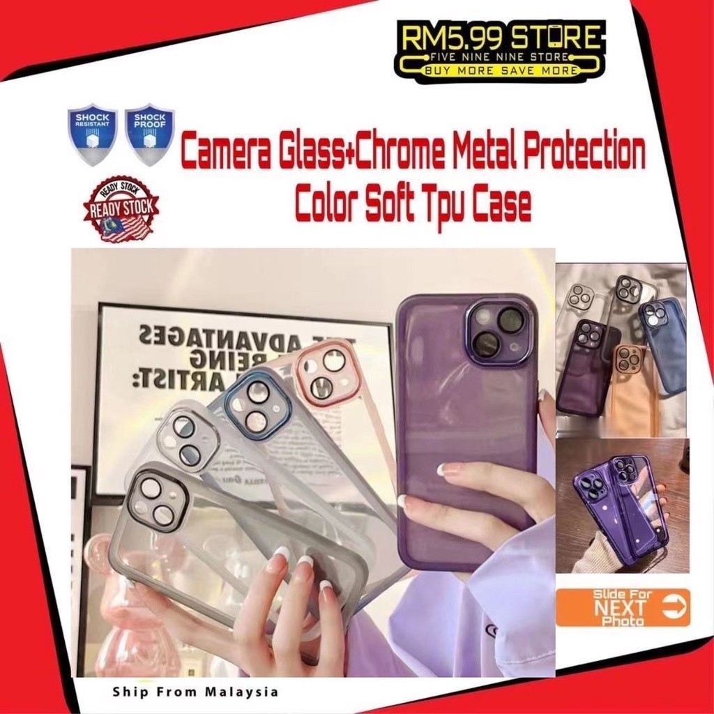 IQOO Z9 Z9x Z7 Z7x Neo 10 Z10 Full Camera Frame Metal Protect ShockProof Tpu Case Glass