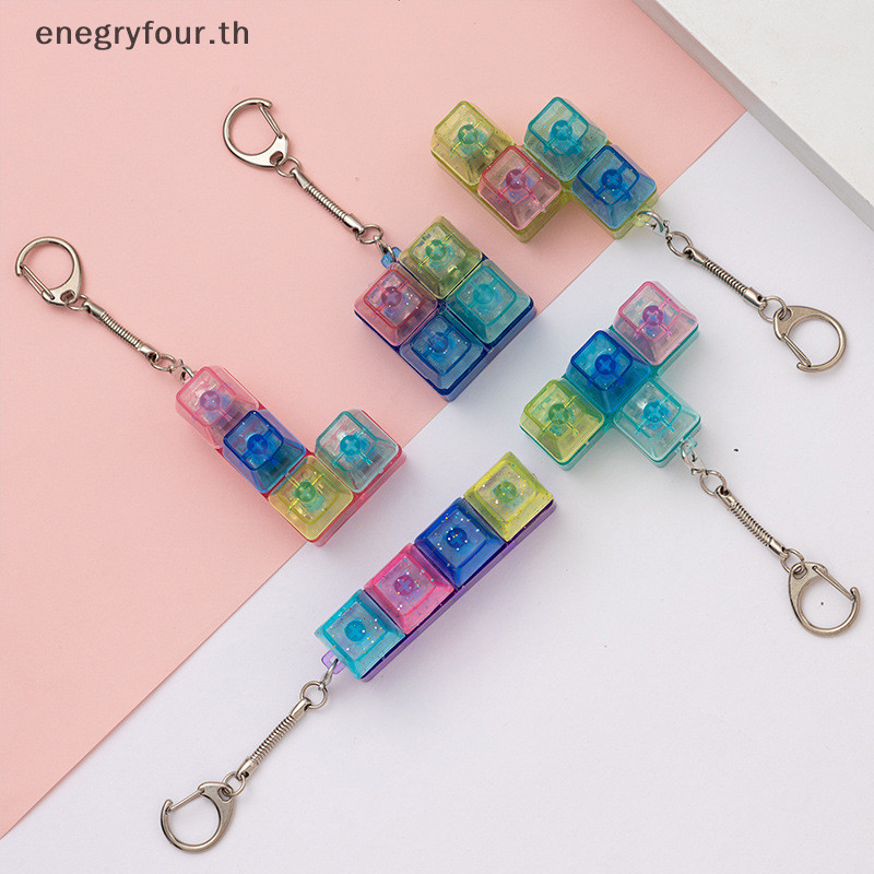 ของขวัญและของเล่น 1PC Finger Keyboard Caps Prop คีย์บอร์ดคีย์ของเล่นบรรเทาความเครียด DIY ปุ่ม Keycap Fidget พวงกุญแจคีย์บอร์ดของเล่น.