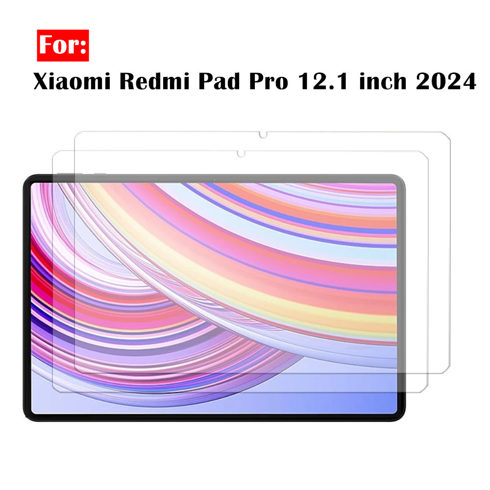 2pcs ฟิล์มกระจกนิรภัยสําหรับ Xiaomi Redmi Pad Pro 12.1 นิ้ว 2024 HD Scratch ป้องกันหน้าจอฟิล์มแท็บเล็ตสําหรับ Xiaomi Poco Pad 12.1