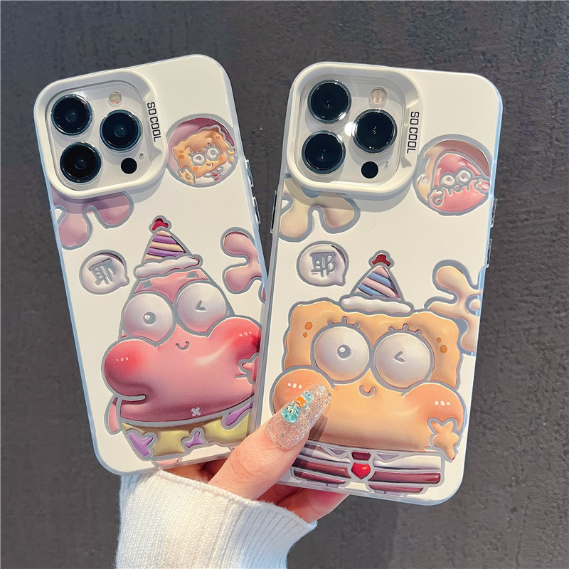 จัดส่งทันที เคสไอโฟน11 12 13 14 15 16 Pro Max Funny SpongeBob Patrick กันกระแทก Case For iPhone 11,12,13,14,15,16PM