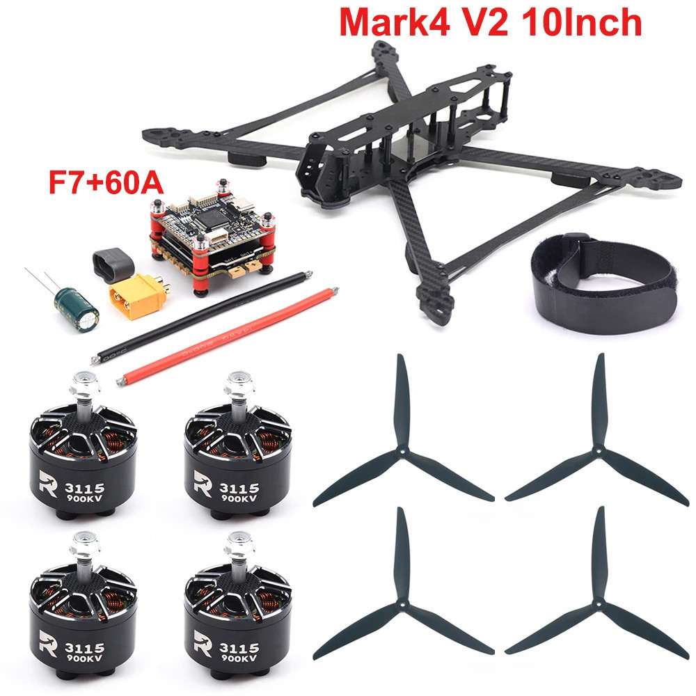 KS Mark4 V2 10inch 427mm FPV Racing Freestyle Drone Frame Kit F722 F7 Flight Control 60A 4IN1 ESC 3115 900KV Motor 1050