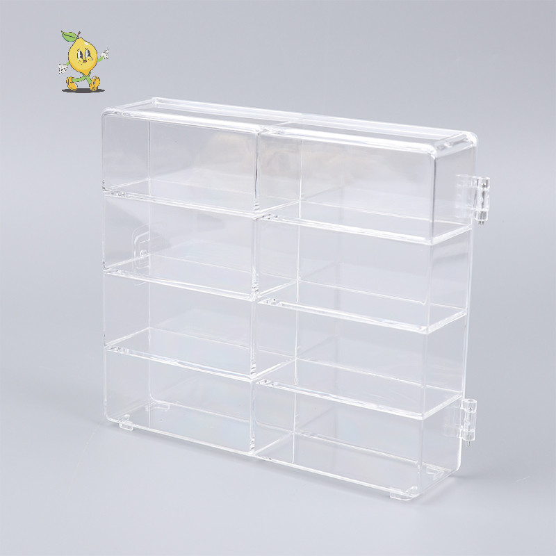 [mozh] 1:64 Scale Car Model Storage Box 8 Slot Clear Display Shelf Toy Car Dust Storage Container For Toys Collection [TH]
