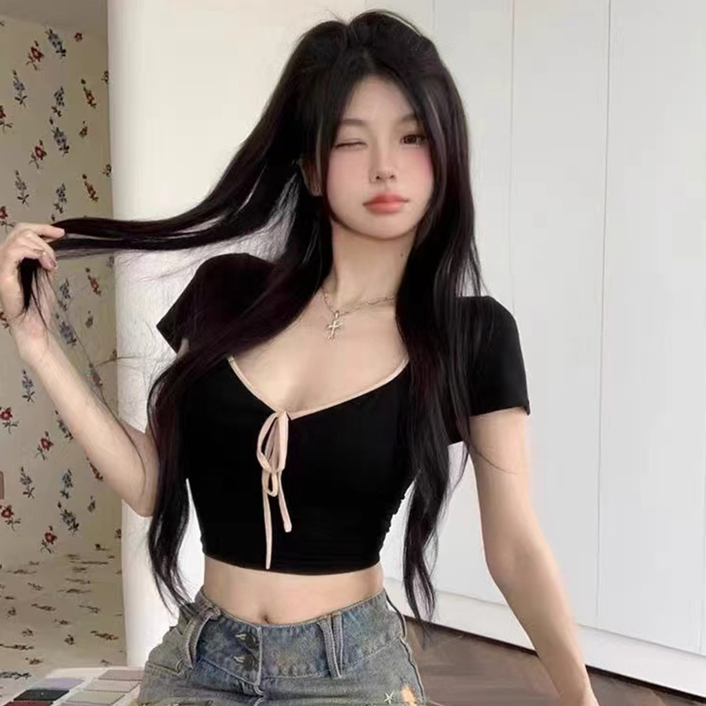 เสื้อยีนส์ผู้หญิงสไตล์ฤดูร้อน ชุดเสื้อผ้าสีสดใส แฟชั่นสไตล์ที่เข้ากันได้ - รูปที่ 3