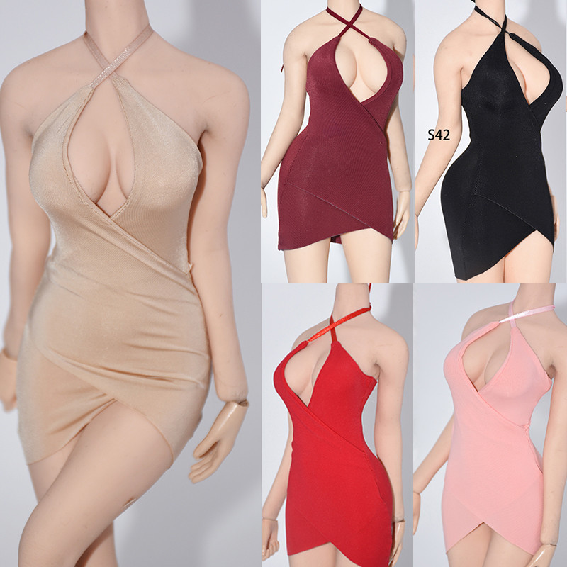 1/6 tbl phicen Ice Silk Dress Deep V Sling Dress [ผลิตภัณฑ์ที่ไม่ใช่จริง]