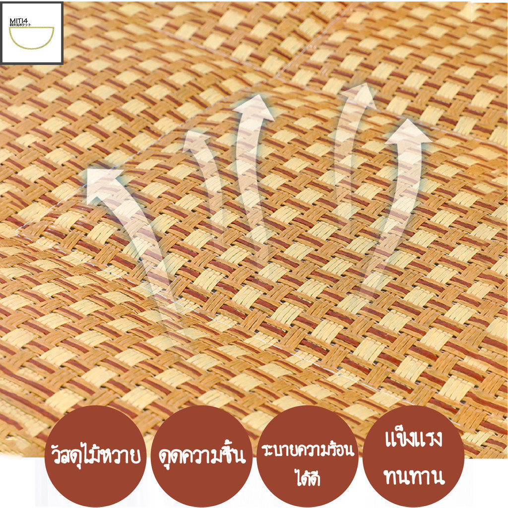 Doge&Orange พร้อมส่ง เบาะนอนสัตว์เลี้ยง ที่นอนสุนัข เสื่อนอนหวาย วัสดุระบายอากาศ ทนทานทำความสะอาดง่าย COD PU03 รูปที่ 3